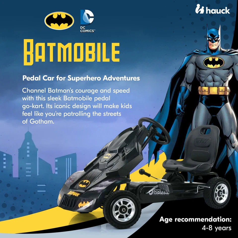 Hauck Batimóvil Pedal Go Kart Batman Vehículo para Niños, Negro (Caja Abierta) Foto 2 de 4