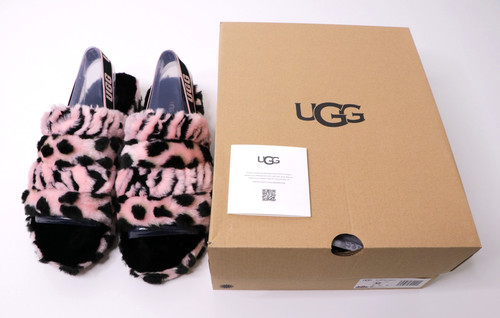 UGG Fluff Yeah Animalia Platform Sandals | Pink Leopard | Women's US Size 12