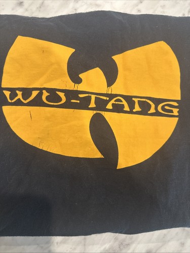 Vintage Wu-Tang Clan T-Shirt XXL Gildan Heavy Cotton Black Yellow Hip Hop Tee - Picture 6 of 6