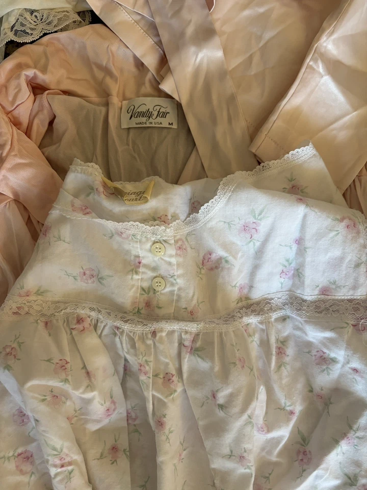 批量 9 件 长袍 拖鞋 胸罩 内衣 奶油 白色 多种 尺寸 制造商 S,M,L — 第 4/4 张图片