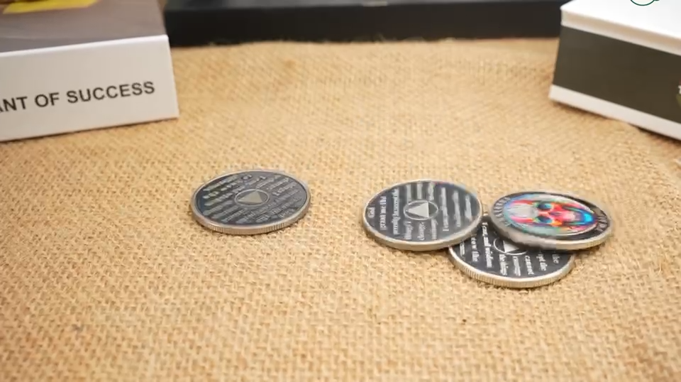 7 Years Sobriety Coin Skull AA Chip Medallion Alcoholics Anonymous