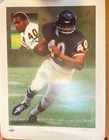 GALE SAYERS Signed Autograghed Lithograph By Michael Elins #160/500 BEARS HOFer