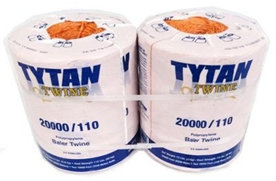 Tytan, 2 Pack Orange, Polypropylene Baler Twine 2 Spools Of 10,000' Each.