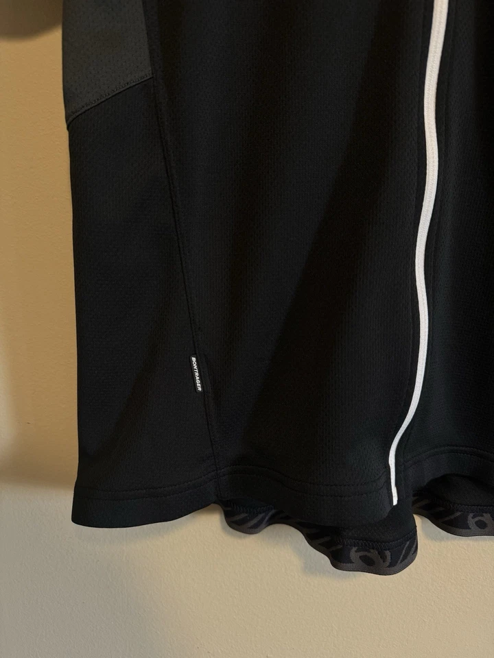 Camiseta deportiva de ciclismo Bontrager para hombre grande negra/verde semi ajustada cremallera completa carreras Foto 4 de 4