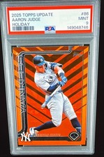 Aaron Judge 2025 Topps Update Series #US86 Highlights Checklist Holiday PSA-9