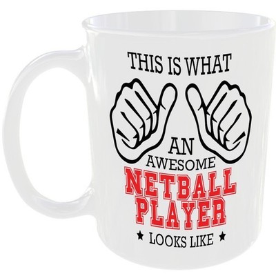 AWESOME NETBALL PLAYER LOOKS LIKE MUG IDEAL GIFT TEA CUP FOR NET BALL GAME SPORT