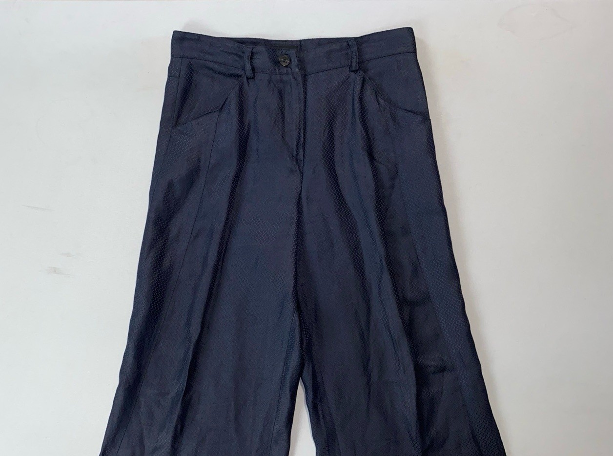 パンツ Old Giorgio Armani Black Linen Slacks Giorgio Armani Vintage Wide Leg Linen Blend Pants, Tr… - Gem