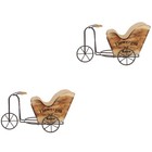  2 Pack Flower Pot Stand Planters for Outdoor Plants Bicycle Metal