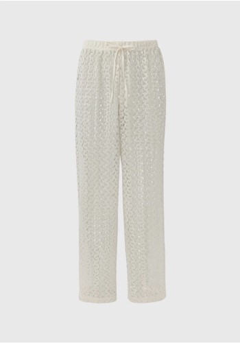 Papaya Ivory Coast Cream Crochet Trousers 100% Polyester Size XL Womens RRP £15 - Picture 1 of 14