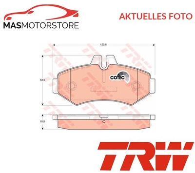 SATZ BREMSBELÄGE BREMSKLÖTZE HINTEN TRW GDB1399 P NEU OE QUALITÄT