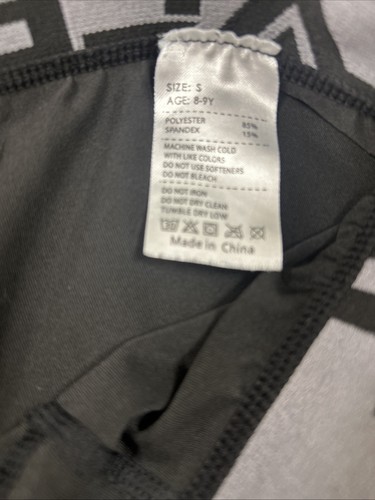 Telaleo Boy's Youth Athletic Compression Pants Solid Black Size Medium - Picture 5 of 6