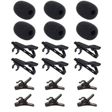 Lavalier Microphone Metal Tie Clips Lapel Mic Windscreen Foam Covers Accessories