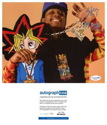 SKI MASK THE SLUMP GOD SIGNED 8x10 PHOTO STOKELEY RAPPER - ACOA COA