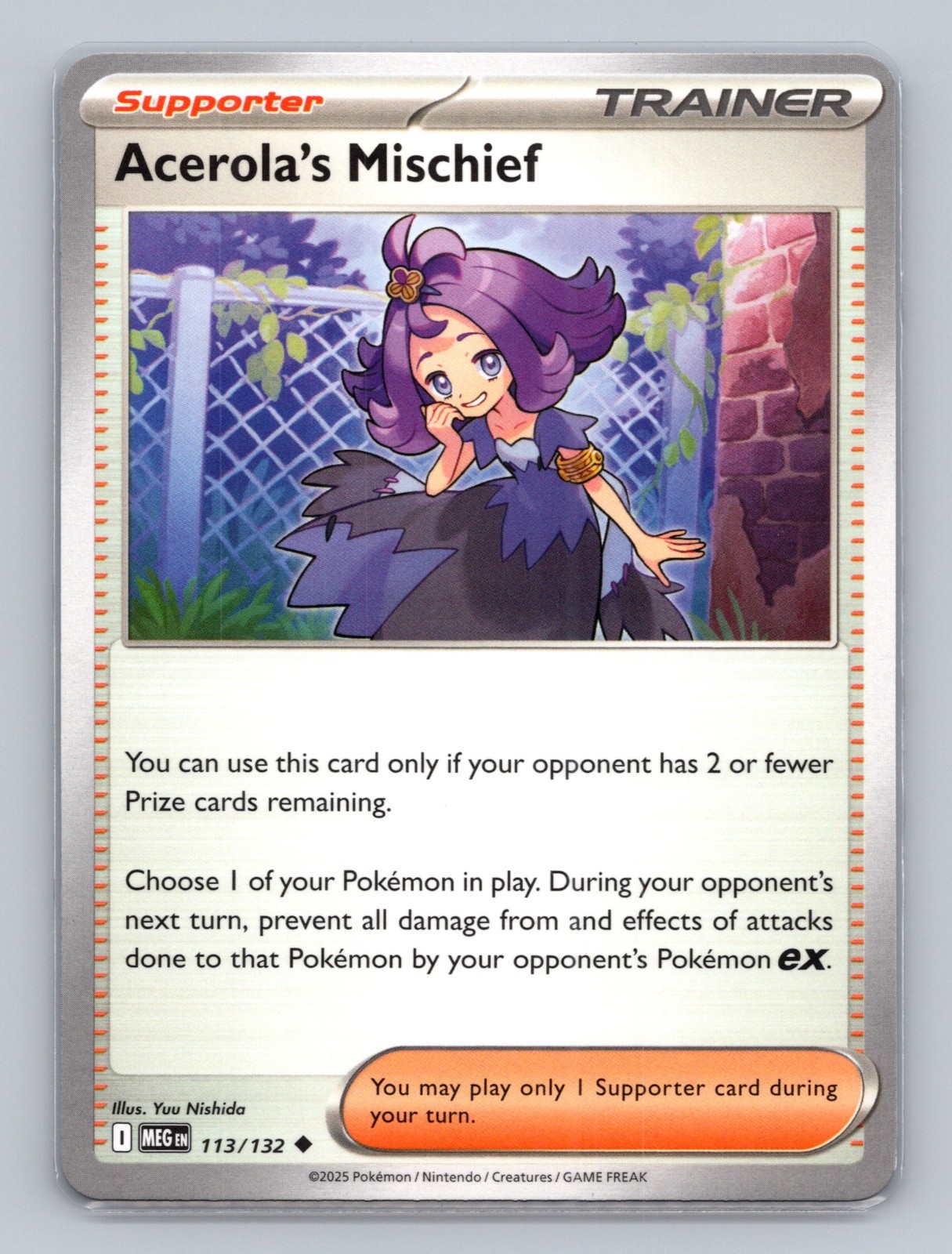 Acerola's Mischief 113/132 Uncommon Mega Evolution MEG EN Pokemon Base Set TCG