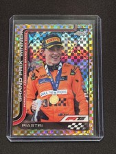 Oscar Piastri 2025 Topps Chrome Formula 1 F1 Gold Checker /50 GP Winner
