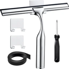 10" Squeegee for Shower Glass Door All-Purpose Shower Squeegee for Glass Door...