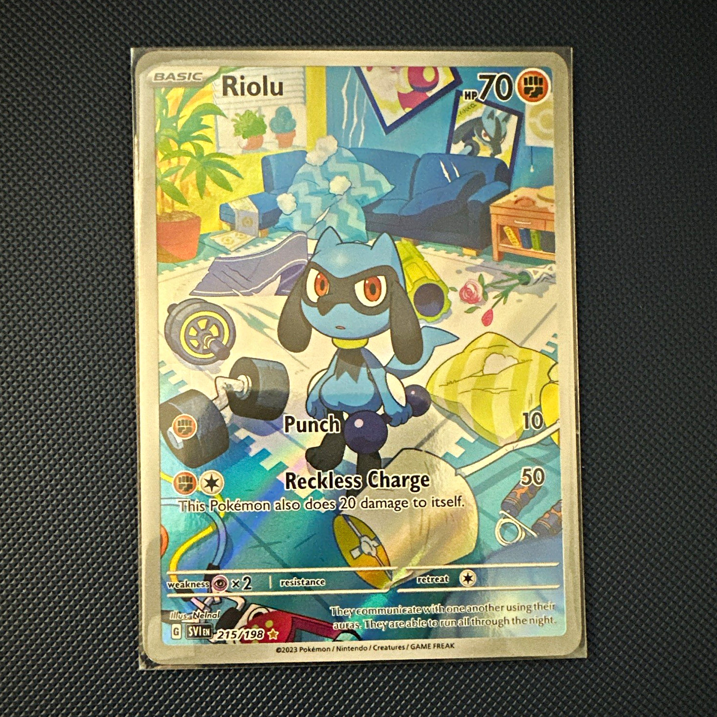 The Pokémon Company Riolu SV01: Scarlet & Violet Base Illus Rare Holo EN 215/198