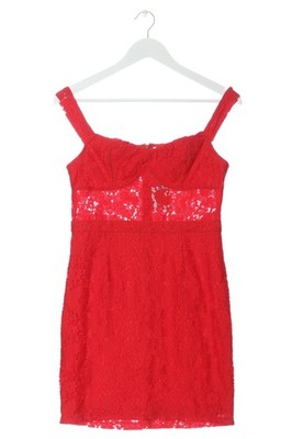 SUPERDOWN Spitzenkleid Damen Kleid Gr. DE 38 rot Party-Look