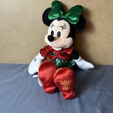 Christmas Minnie Mouse Plush Doll 15  Holiday Disney Store 2019