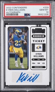 2022 CONTENDERS AUTO #229 KYREN WILLIAMS PSA 10
