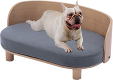 Dog Sofa, Dog Beds with Removable Cushion Pet Sofa with Solid Wood Legs and Bent