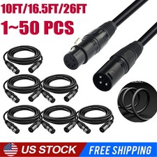 XLR Male to Female Microphone Cable Balanced 3 Pin Mic Connector Extension Cord