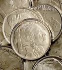 1/10 Oz Silver Round. Buffalo Design, Random Mints.