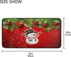Christmas Kitchen Rugs Runner Red Christmas Snowman 39"x20" — photo 3