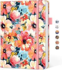 Pretty Lined Journal for Women, Aesthetic Cute Hardcover Leather Journal for Wri