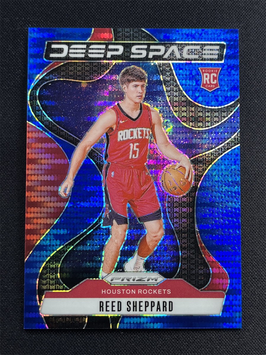2024-25 Panini Prizm Reed Sheppard #6 Blue Pulsar Prizm Deep Space RC Rookie /99