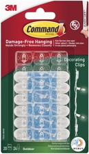 Decorating Clips, Pack of 20 Mini Hooks and 24 Small Adhesive Strips 0.77 per strip