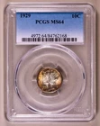 1929-P *Toned* Mercury Dime PCGS MS64 ***RARE ORIGINAL COIN***