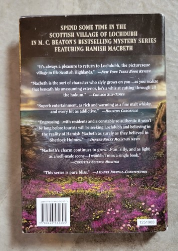 Death of a Gentle Lady Hamish Macbeth Mysteries - GOOD Hard Cover Dust W/Jacket - Picture 2 of 6