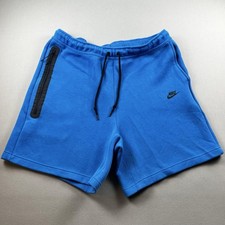 Pantalones Cortos Nike Tech Polar Para Hombres 2XL Azul Sudor Swoosh Logo Calce Atlético Ropa Deportiva