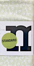 Marimekko Unikko GREEN 2 Standard Pillowcases Percale OEKOTEX Floral NWT 