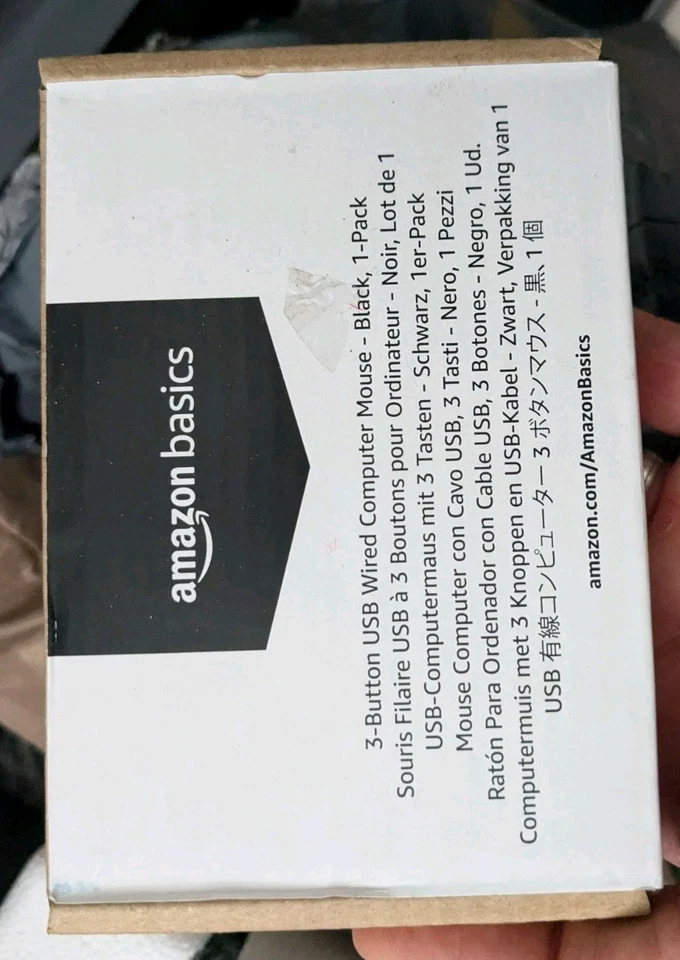 Usb Wired Mouse Amazon Basics New Unopened For Computer Laptop Boxed  - Image 2 of 4