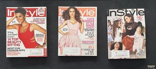 Instyle Lot Of 3 Magazines Halle Barry Salma Hayek And Victoria Beckham
