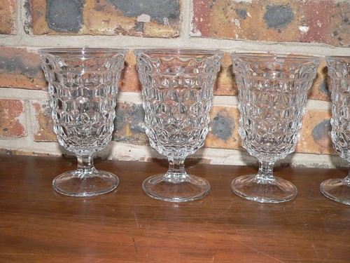 Set of 6 Vintage Fostoria American 5-1/2" Low Goblets Stemware 9-Ounce Glasses - Picture 5 of 8