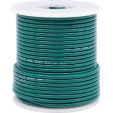 Wire, 22 AWG Stranded Core, PVC, 600V, spooled, Color: Green, Length: 1000 feet