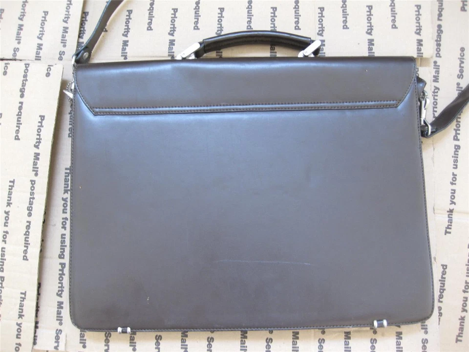 Maletín de cuero Moca auténtico de pato de jade Italia para hombre bolso de hombro médico Foto 2 de 4