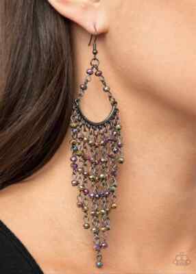 Paparazzi METRO CONFETTI multi OIL SPILL earrings