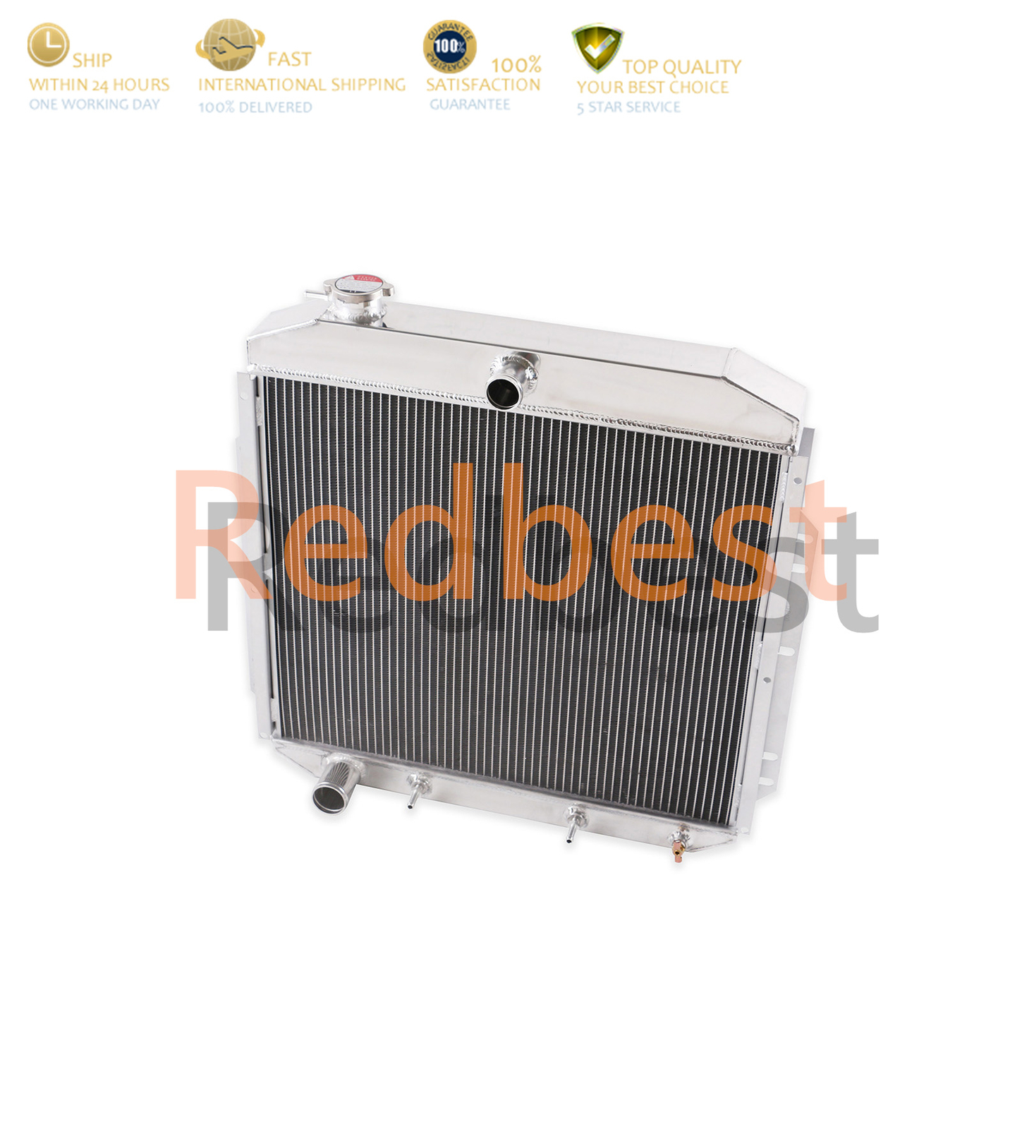 1953-1956 Ford F100 F250 F350 3-Row Aluminum Radiator
