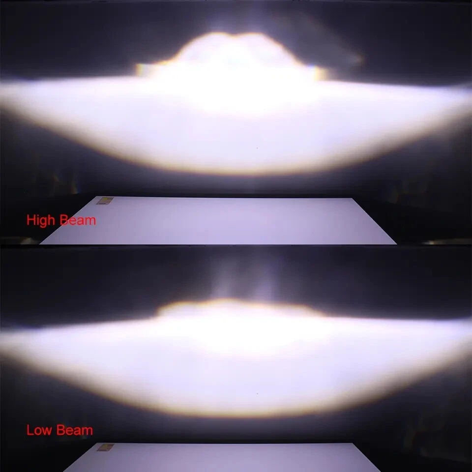 2pcs Fit Ford F-100 F-150 Bronco Mustang 7" Round LED Headlights Halo Hi/Lo Beam - Image 3 of 4