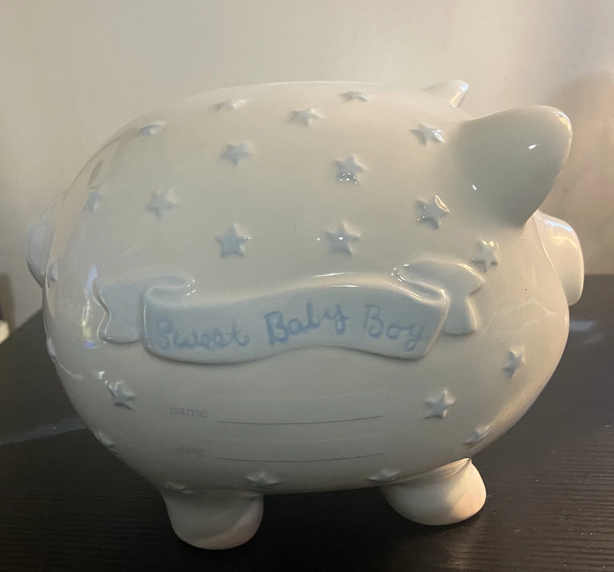 Baby boy on sale piggy bank