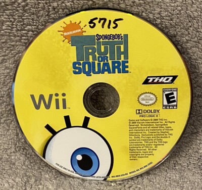 SpongeBob's Truth or Square (Wii, 2009) Disc Only