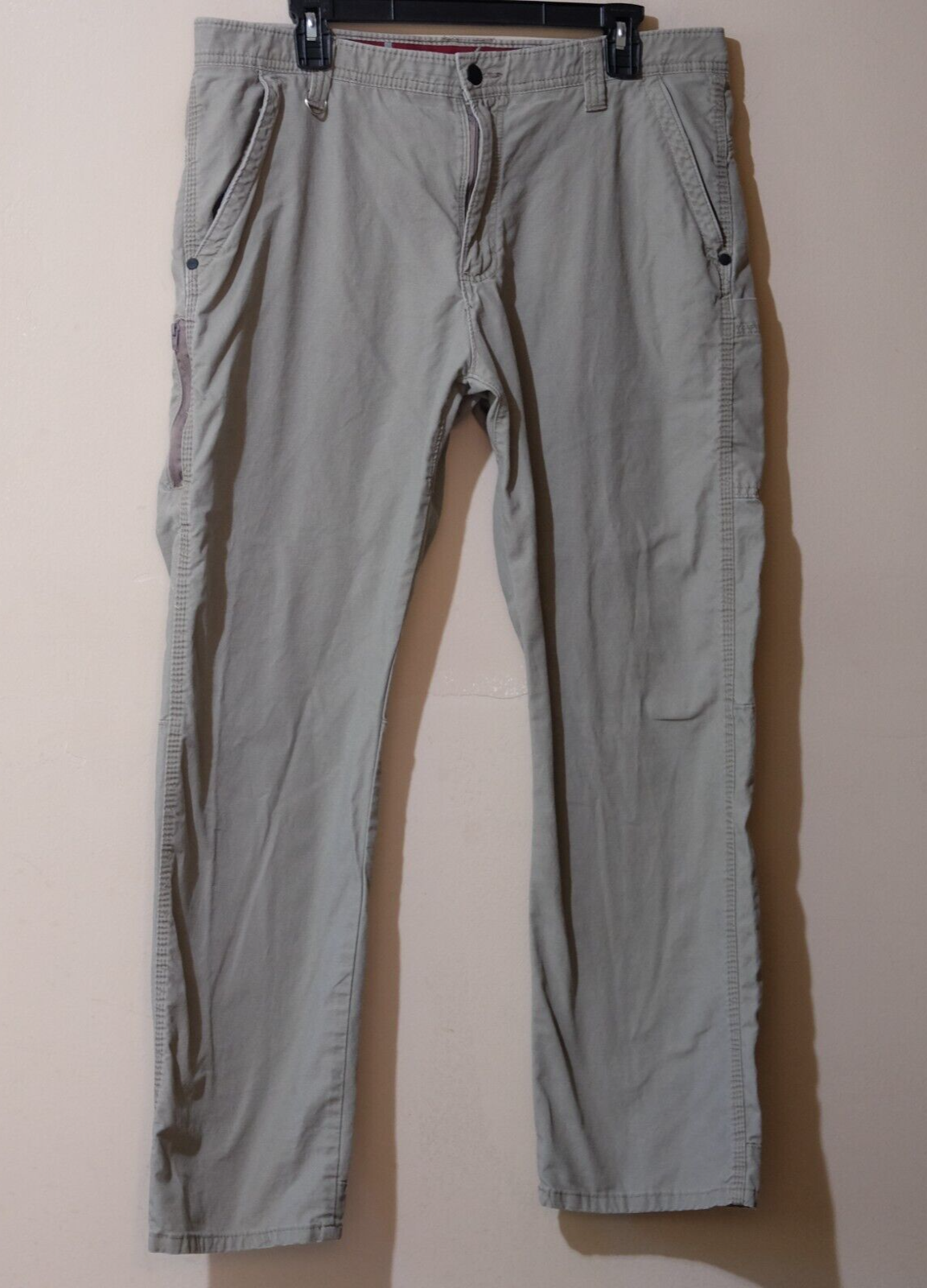 Wrangler Men's 36x30 Cargo Hiking Pants with Zip Pockets Tan H40-7-image