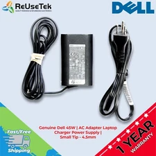 Genuine Dell 45W |  AC Adapter Laptop Charger Power Supply | Small Tip - 4.5mm
