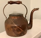 Vintage Alla Monda Large Gooseneck Spout Swiss Copper Kettle — photo 6