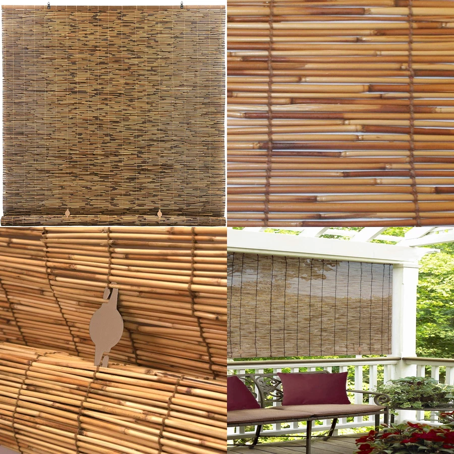 Outdoor bamboo roll up shades online