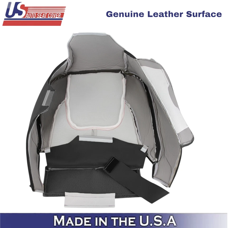 Cubiertas de asiento delanteras de cuero pizarra oscura para Dodge Ram 1500 Laramie 2002-2003 Foto 4 de 4